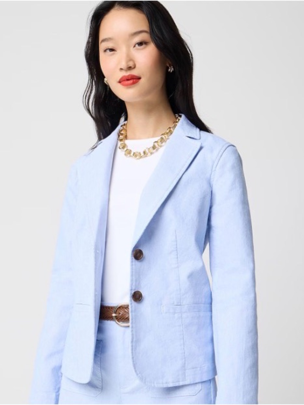 NWT J.Crew Blue Cotton Blazer | Size 6